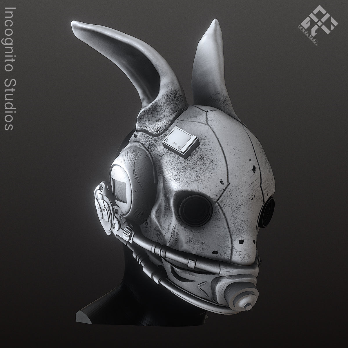 Tactical Rabbit Cyberpunk Mask (STL)