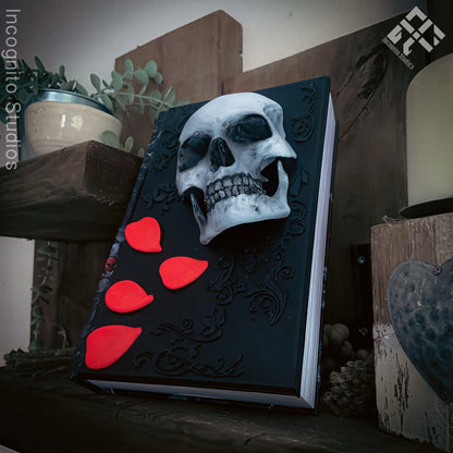 Shadow & Rose Sculpted Cover | Custom Hardcover Modification for Haunting Adeline