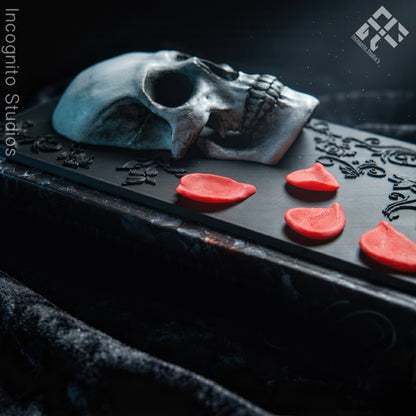 Shadow & Rose Sculpted Cover | Custom Hardcover Modification for Haunting Adeline
