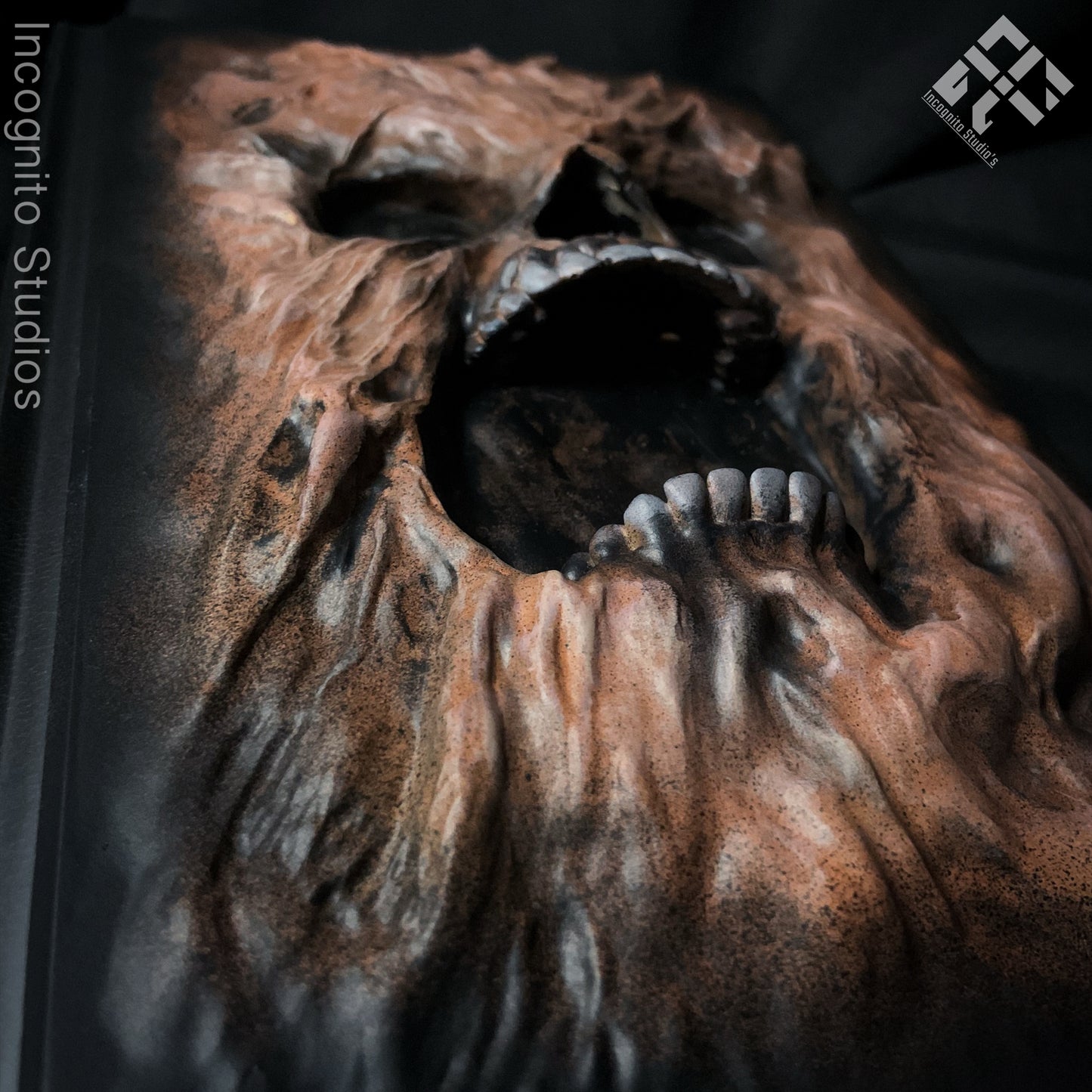 Book Of Shadows | Necromancy Face Sculpted Cover | Custom Hardcover Modification
