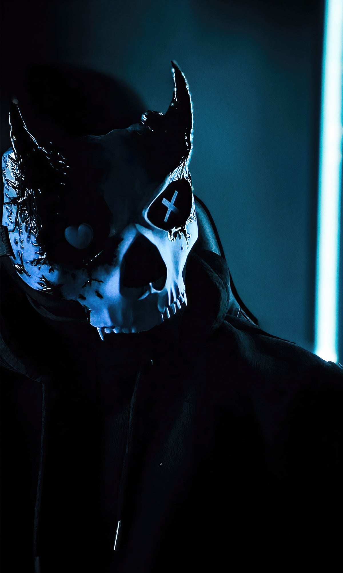 Lights Out Horny Devil Skull Mask (DIY Kit)