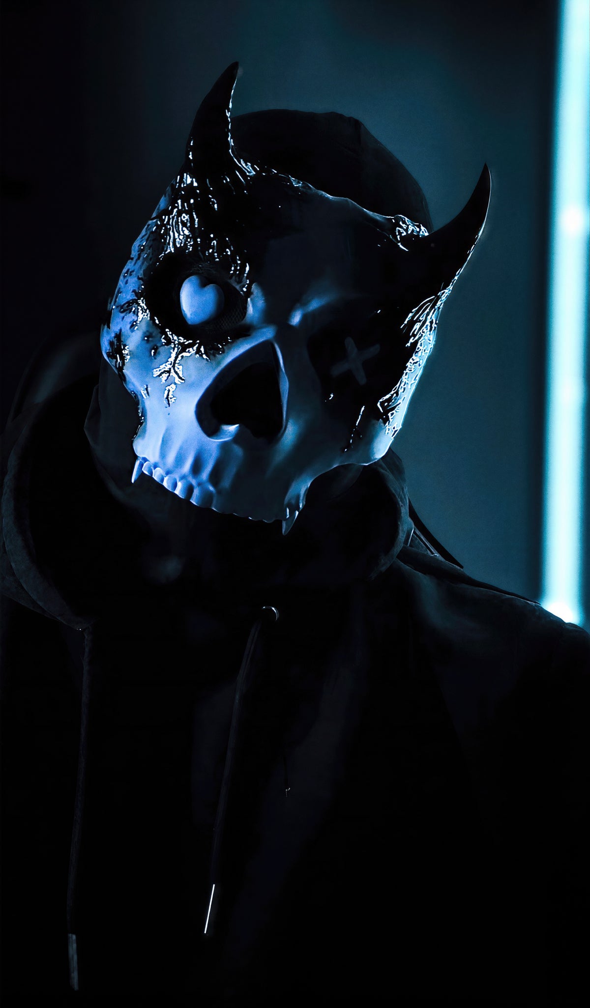 Lights Out Horny Devil Skull Mask (DIY Kit)