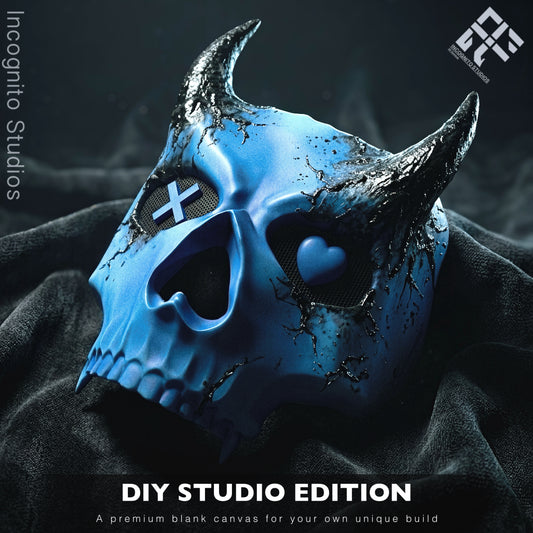 Lights Out Horny Devil Skull Mask (DIY Kit)