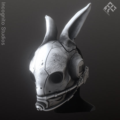 Tactical Rabbit Cyberpunk Mask (STL)