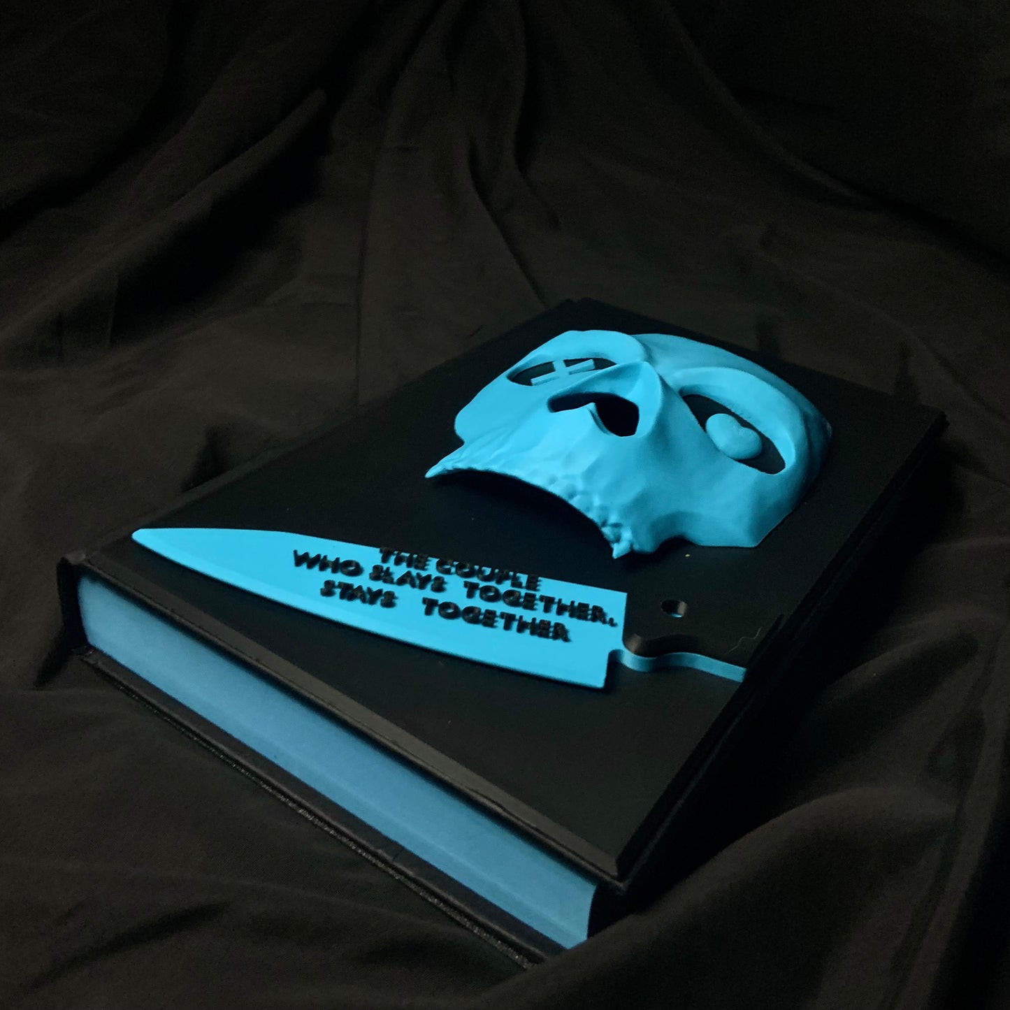 Lights Out By Navessa Allen | Custom Rebound Dark Romance Cover | Masked Man Sculpted Hardcover